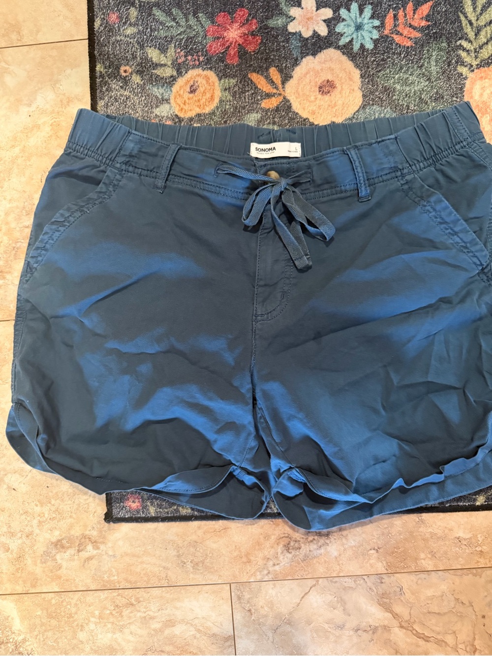Sonoma Navy Blue Drawstring Athletic Shorts